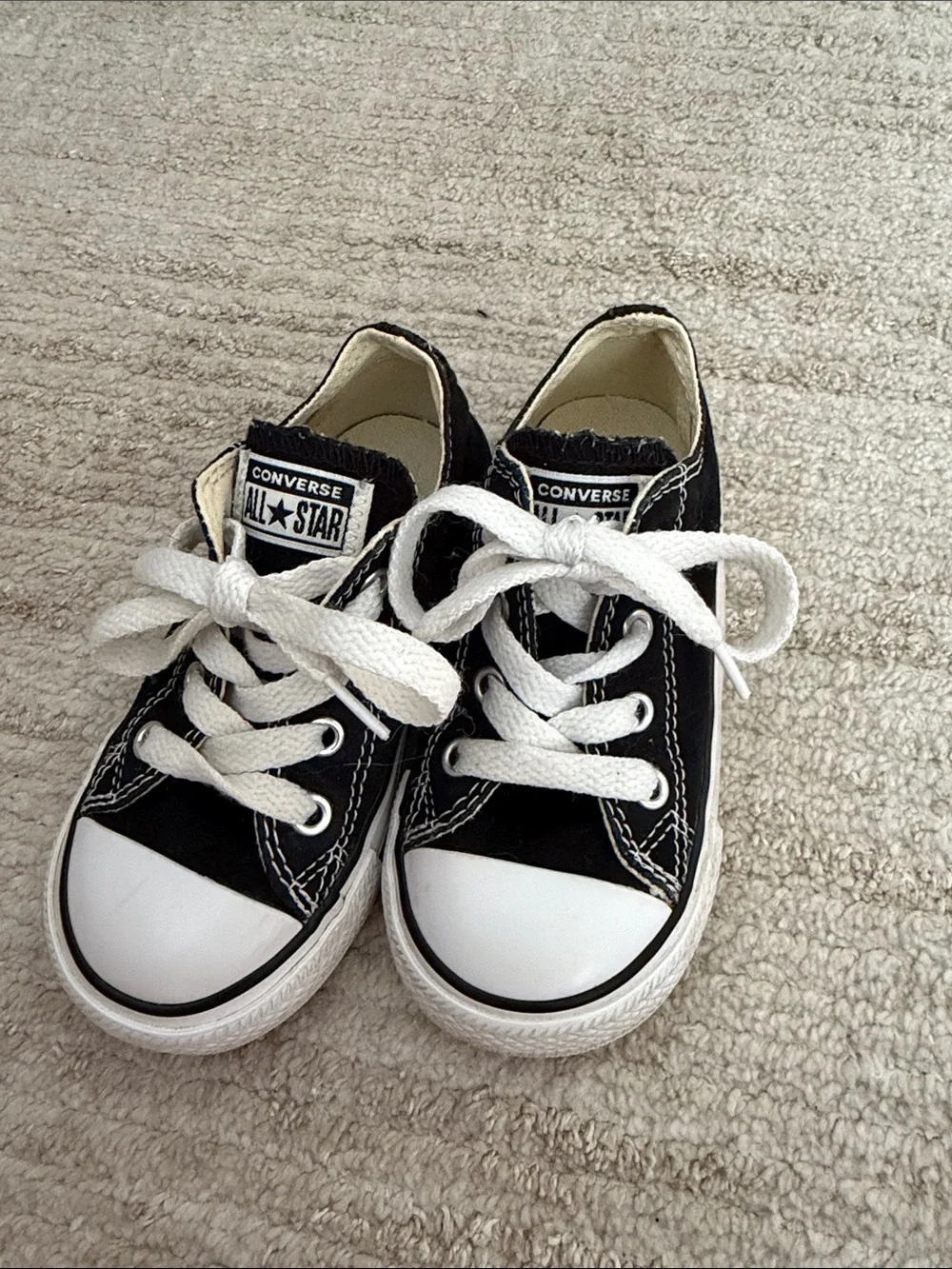 Converse Black and White Kids Low-Top Sneakers